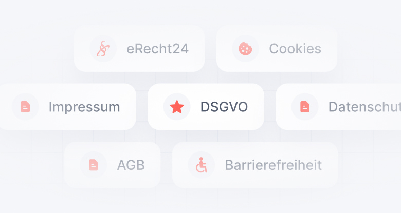 Rechtssichere Website Navigation Icons