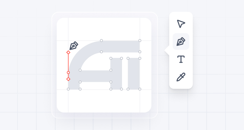 Vektorgrafik Bearbeitung Interface Icon